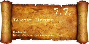 Tanczer Tirzusz névjegykártya